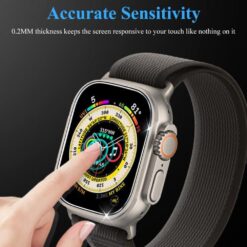 anti scratch hd tempered glass invisible screen protector for apple watch ultra series 49mm i phonecases com 4