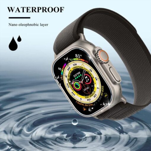 anti scratch hd tempered glass invisible screen protector for apple watch ultra series 49mm i phonecases com 5
