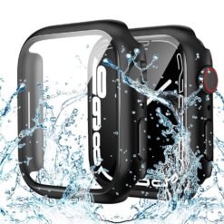 apple watch case with tempered glass for apple watch series 8 3 6 se series 7 accessories i phonecases com 2