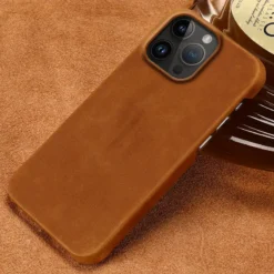 genuine pull up leather phone case iphone 15 14 13 pro max 15 pro max 14pro 15pro crazy horse cover.
