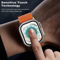 tempered glass screen protector for apple watch ultra 49mm with metal aluminum alloy bumper i phonecases com 4