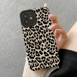 leopard pattern phone case for iphone 15 14 13 12 11 pro max 14 15 plus x xr xs max 12 13 mini 7 8 plus shockproof soft cover