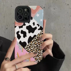 leopard pattern phone case for iphone 15 14 13 12 11 pro max 14 15 plus x xr xs max 12 13 mini 7 8 plus shockproof soft cover