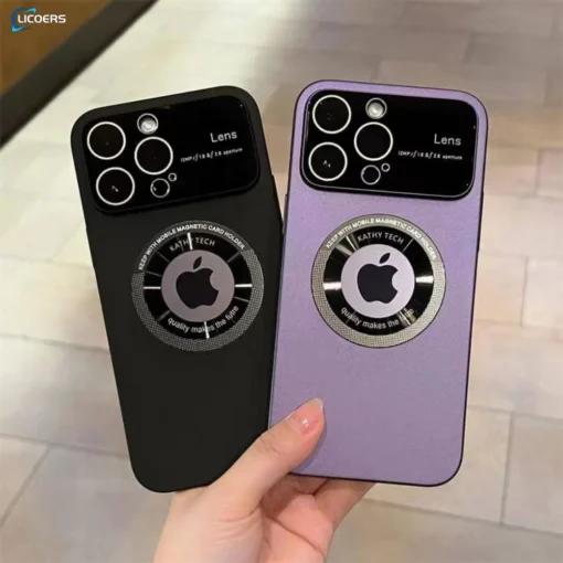 for iphone 15 14 13 12 pro max plus case hard matte wireless charging magnetic cover for magsafe camera lens protector shell